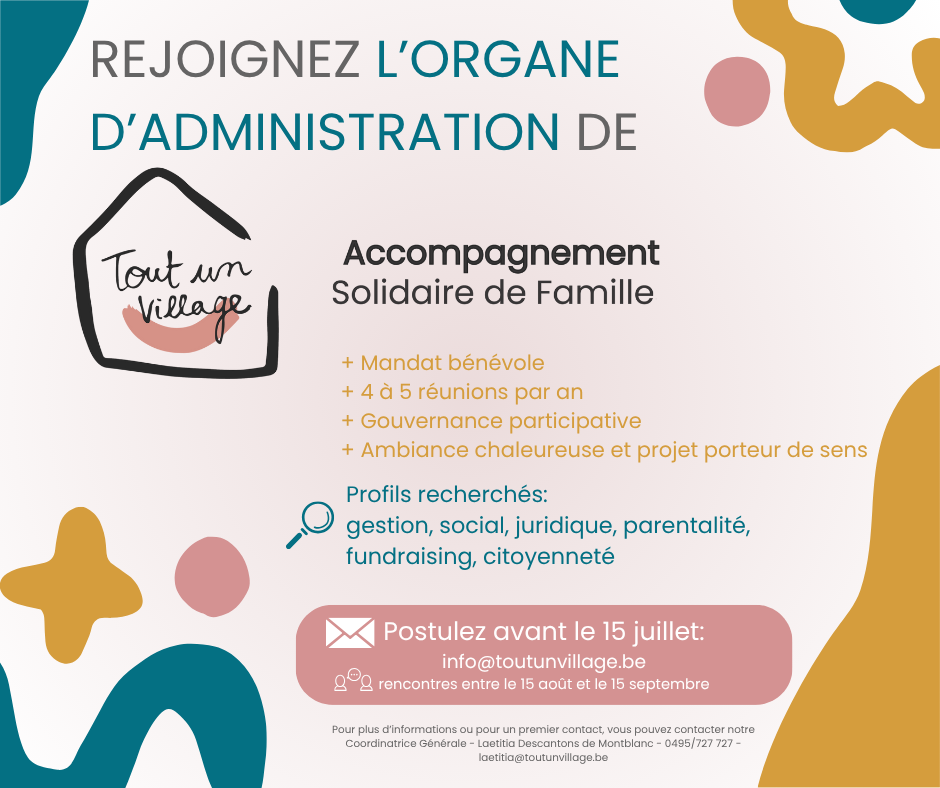 Rejoignez l’Organe d’Administration de Tout Un Village