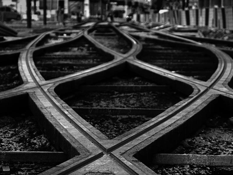 Rails de tram - Place Flagey © Geert Schneider