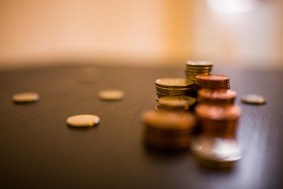 Pièces de monnaie empillées