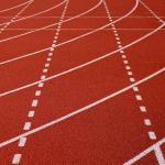 Piste d'athlétisme : tracé des couloirs